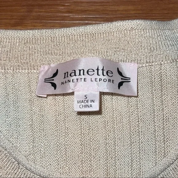 Nanette Lepore Womens Metallic Cocktail Sweaterdress Gold Size Small - Picture 7 of 10